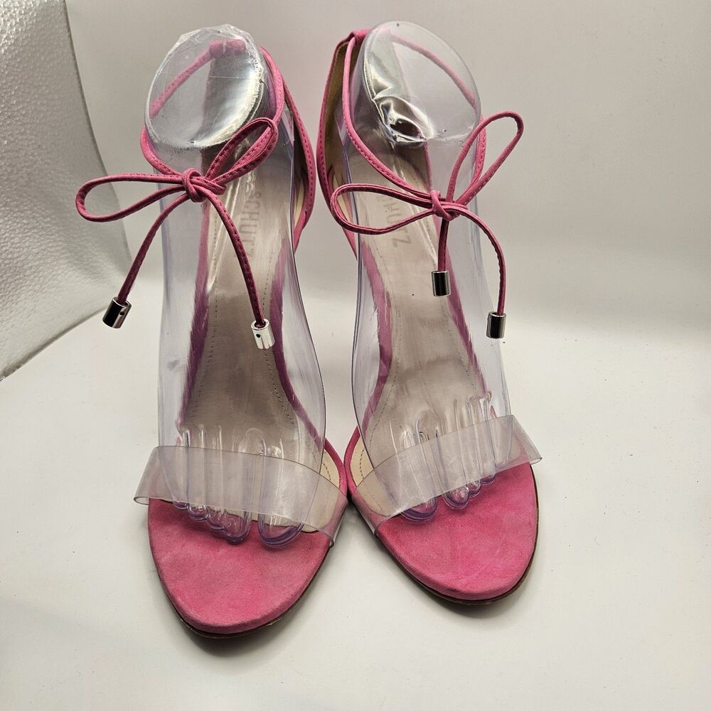 Schutz‎ Josseana Womens Pink 4.5" Strappy Stiletto Heels Night Club Size 9.5B